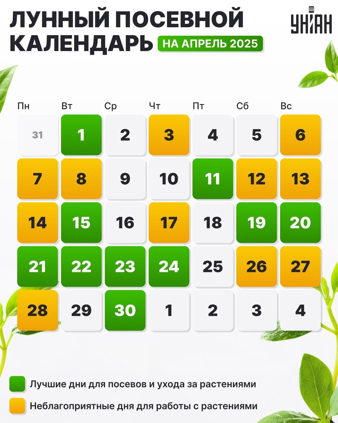 Kalendár sejby na apríl 2025 - tabuľka / obrázok My